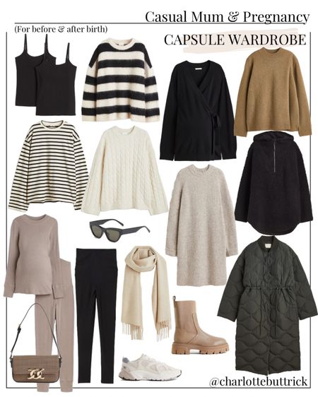 Casual mum and pregnancy capsule wardrobe for autumn 🍂 items can be worn as pregnancy outfits - post partum outfits and as a new mum or mum life in general! H&M have a fab range of before and after birth clothing that can be worn with a bump and without; when I was pregnant I only bought pregnancy leggings and bought everything else non maternity in bigger sizes, items which I still wear 17 months after birth!

I will put some outfit ideas together using these 16 pieces in a fall maternity mum capsule wardrobe later in the week and share for you here. 

Pregnancy outfits - post partum outfits - mum outfits - mum uniform - mom outfits - casual outfit ideas - h&m new in - h&m outfit ideas 

#LTKstyletip #LTKunder100 #LTKbump