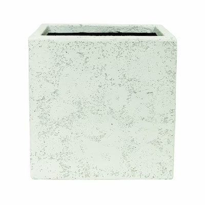 14-in x 13.88-in Ndt White Mixed/Composite Planter with Drainage Holes | Lowe's