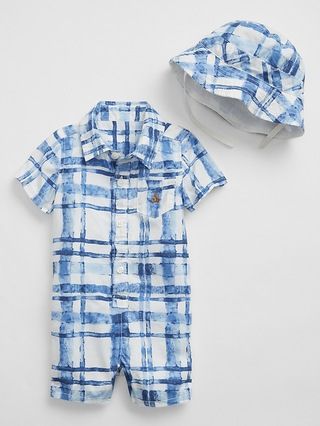 Baby Plaid Shorty Outfit Set | Gap Factory