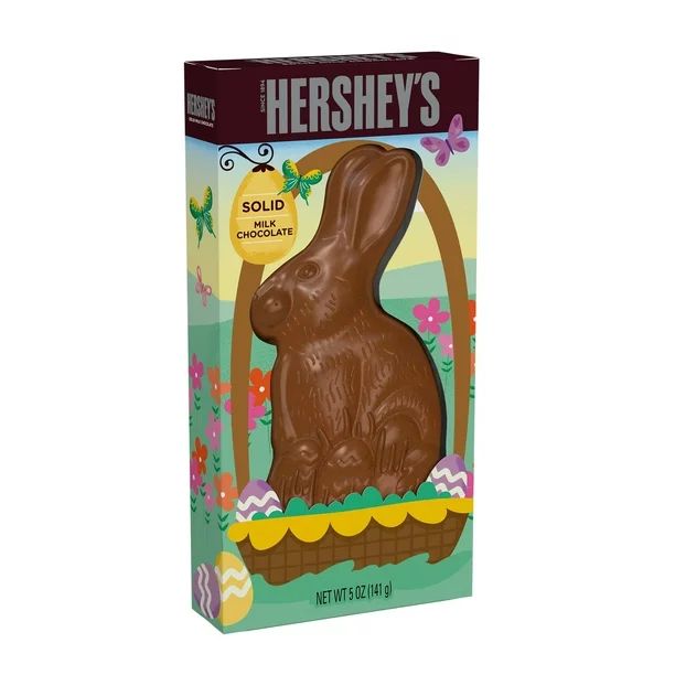 HERSHEY'S, Solid Milk Chocolate Bunny Candy, Easter, 5 oz, Gift Box - Walmart.com | Walmart (US)
