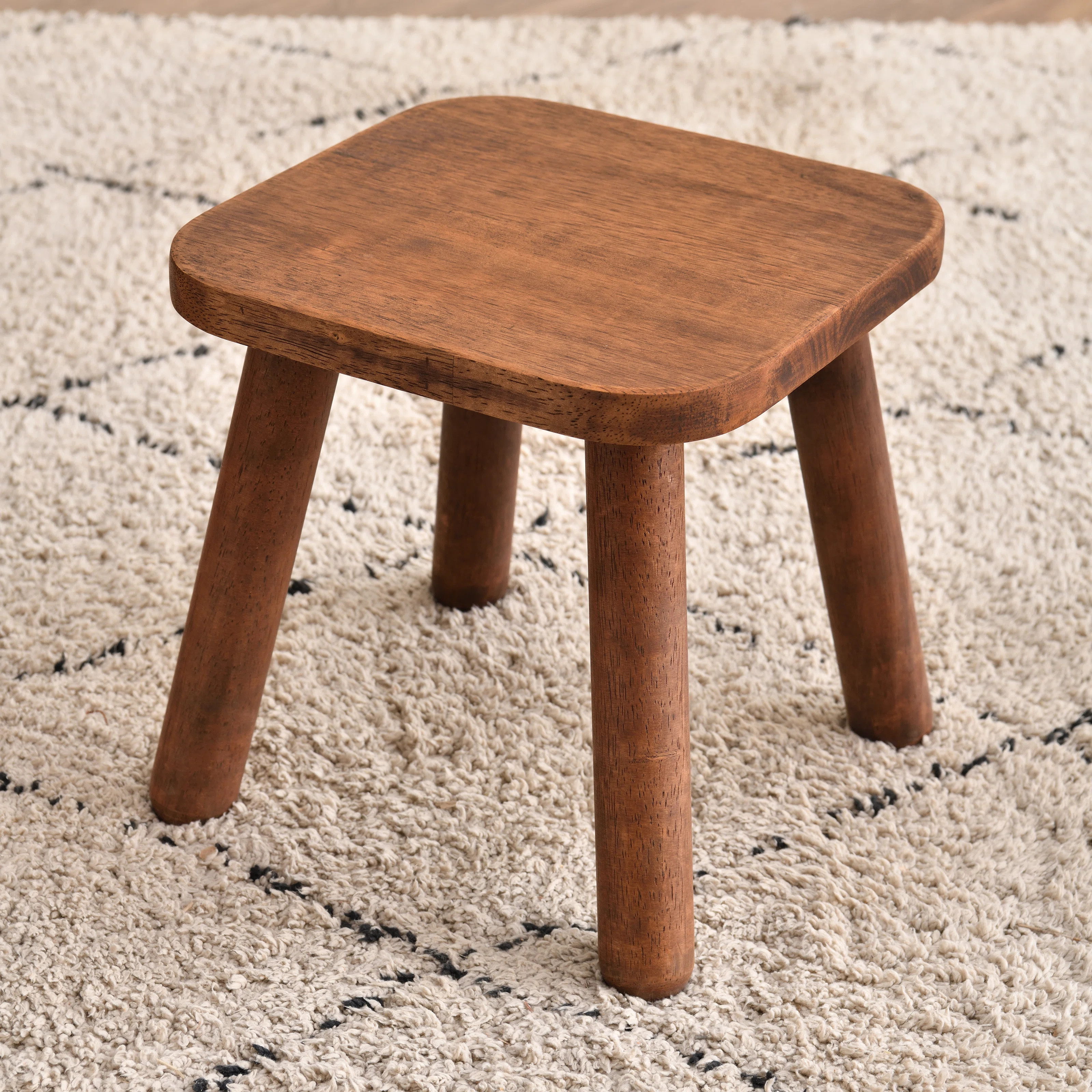 Solid Wood Stool Foot stool,Small Square Wooden Ottoman,Plant Stand, Wood Accent Stool | Wayfair North America