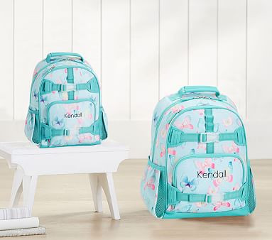 Mackenzie Aqua Gigi Butterfly Backpacks | Pottery Barn Kids