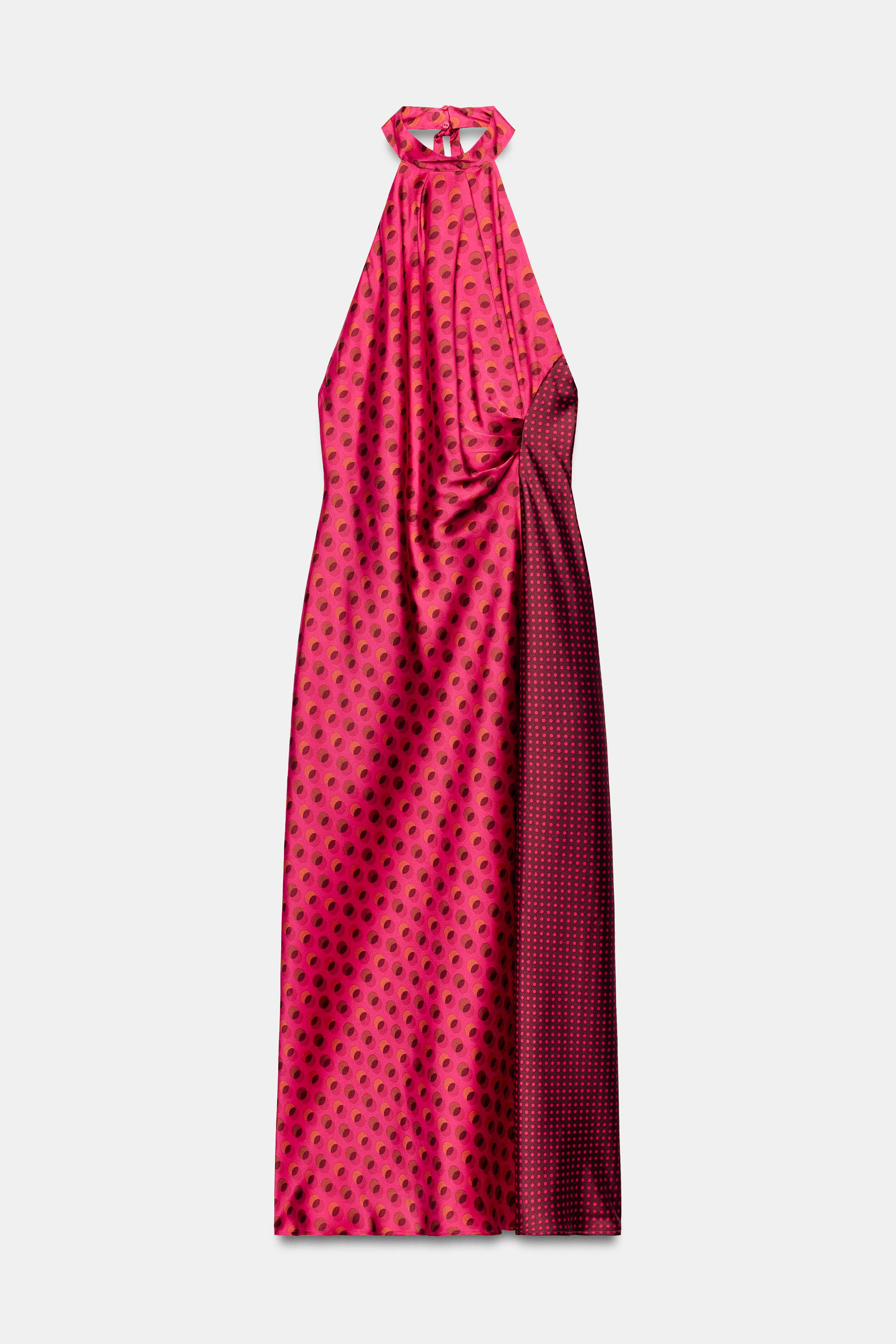 MIDI HALTER NECK DRESS | Zara US