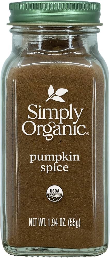 Simply Organic Pumpkin Spice, 1.94-Ounce Jar, Organic Nutmeg, Cloves, Ginger & Cinnamon, Enhances... | Amazon (US)