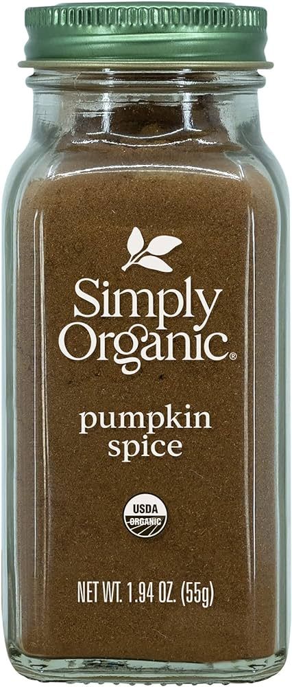 Simply Organic Pumpkin Spice, 1.94-Ounce Jar, Organic Nutmeg, Cloves, Ginger & Cinnamon, Enhances... | Amazon (US)