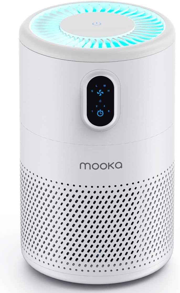 MOOKA Air Purifier for Home Large Room up to 430ft2, H13 True HEPA Air Filter Cleaner, Odor Elimi... | Amazon (US)