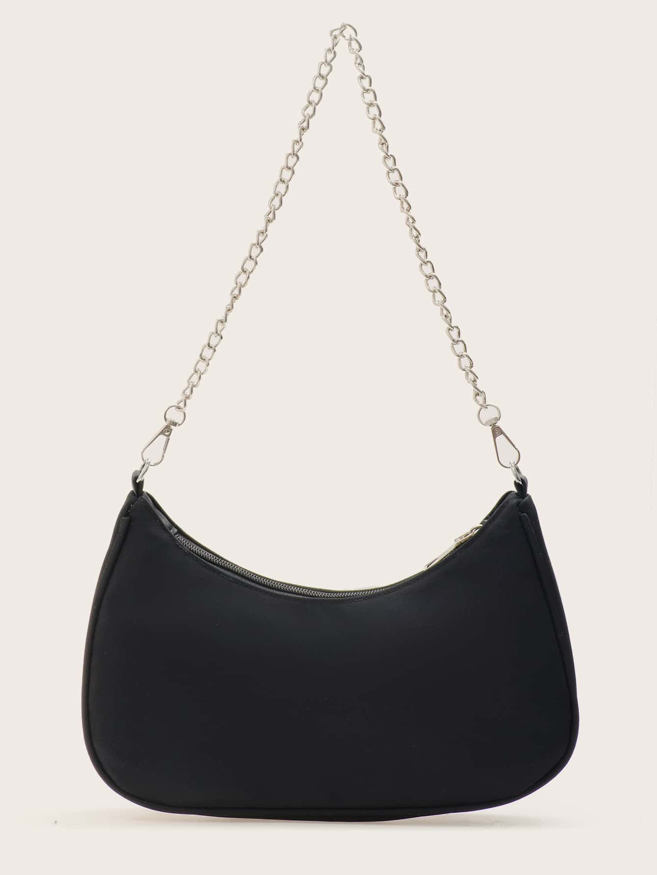 Minimalist Chain Baguette Bag | SHEIN