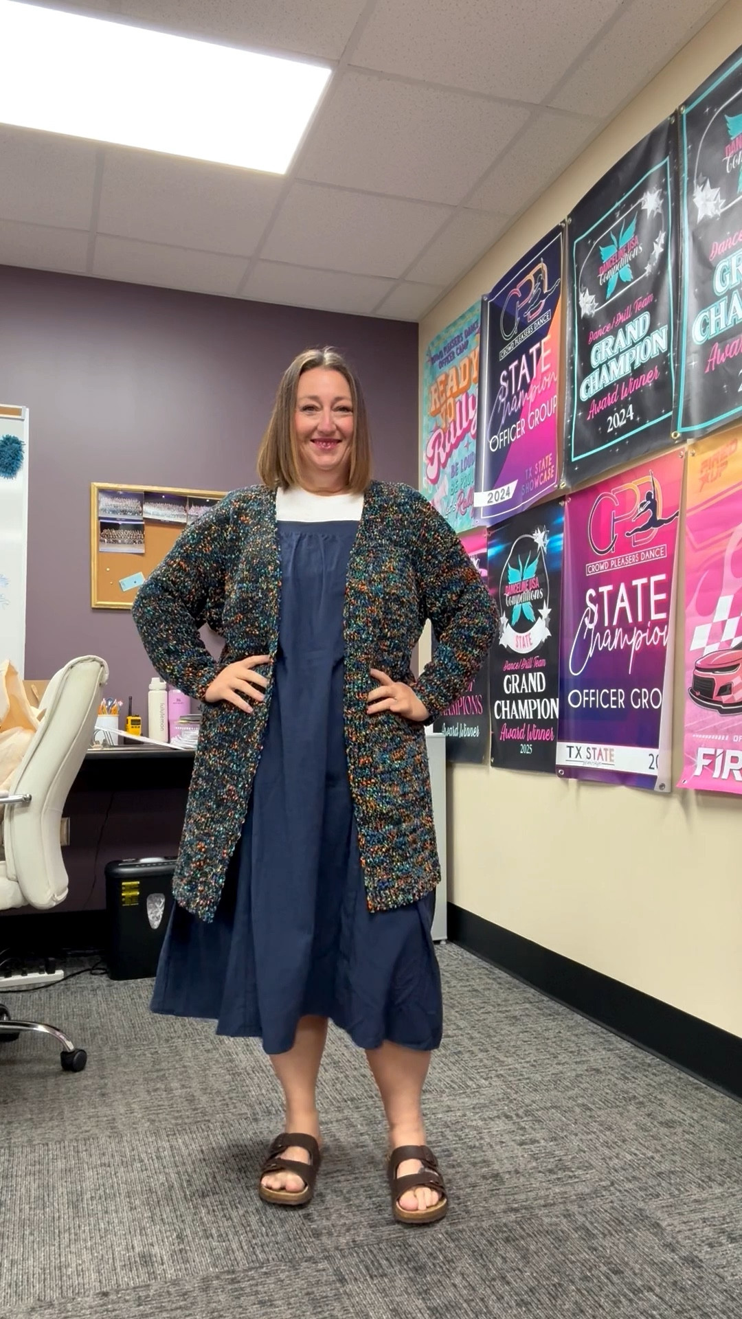 Layered up and classroom ready. Bloomchic nailed it with this overall dress + cardigan. 

#LTKPlusSize #LTKWorkwear #LTKStyleTip