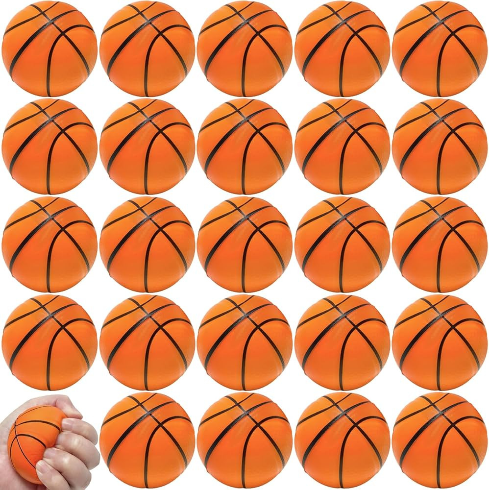 30PCS Squeeze Basketball Ball,2.5Inches Stress Sports Ball,Mini Foam Balls Anxiety Stress Relief ... | Amazon (US)