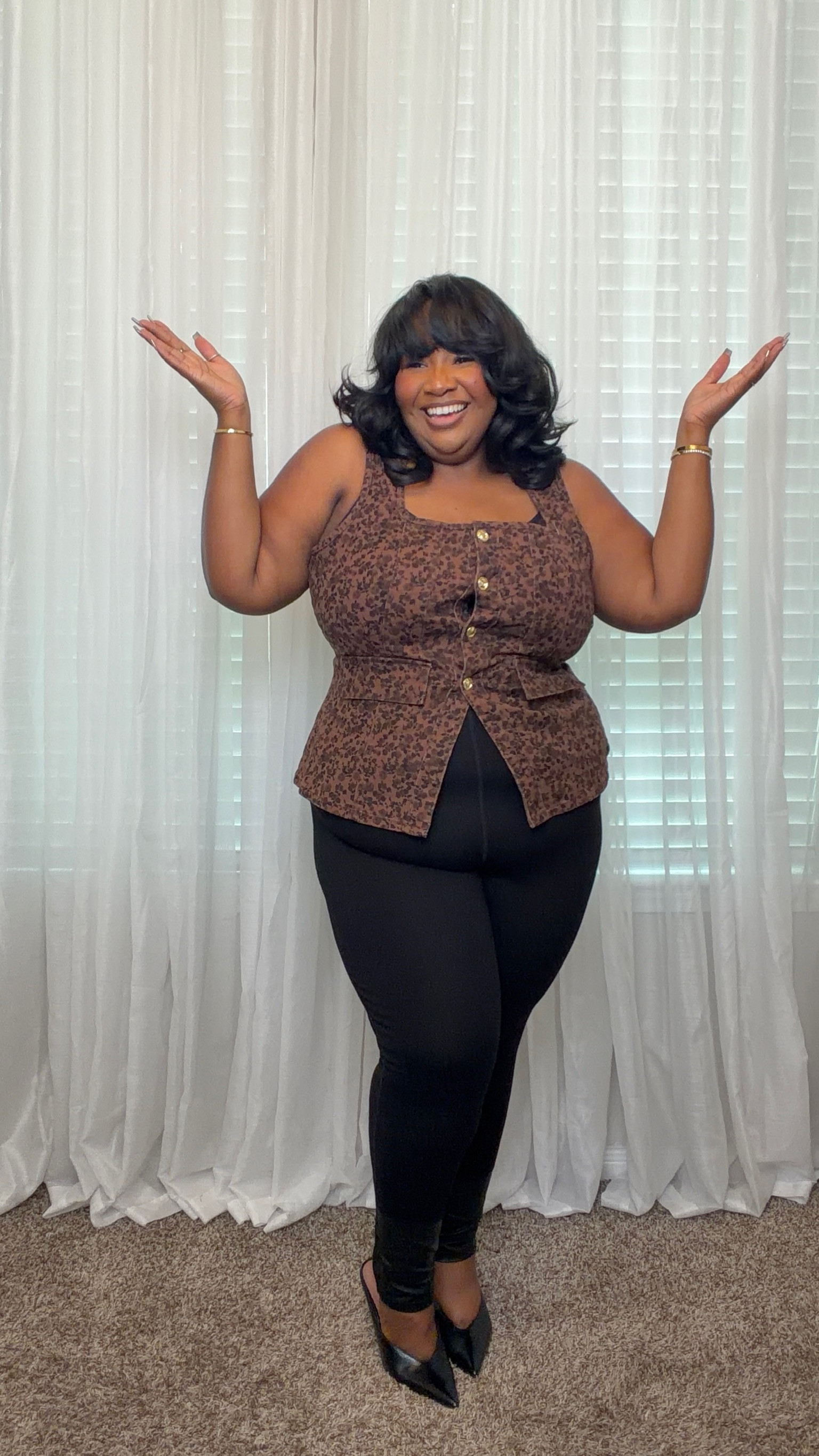 Walmart did their thing with this printed  corset! Catch me all fall and winter with this and my coat!

#LTKootd #LTKPlusSize #LTKgrwm