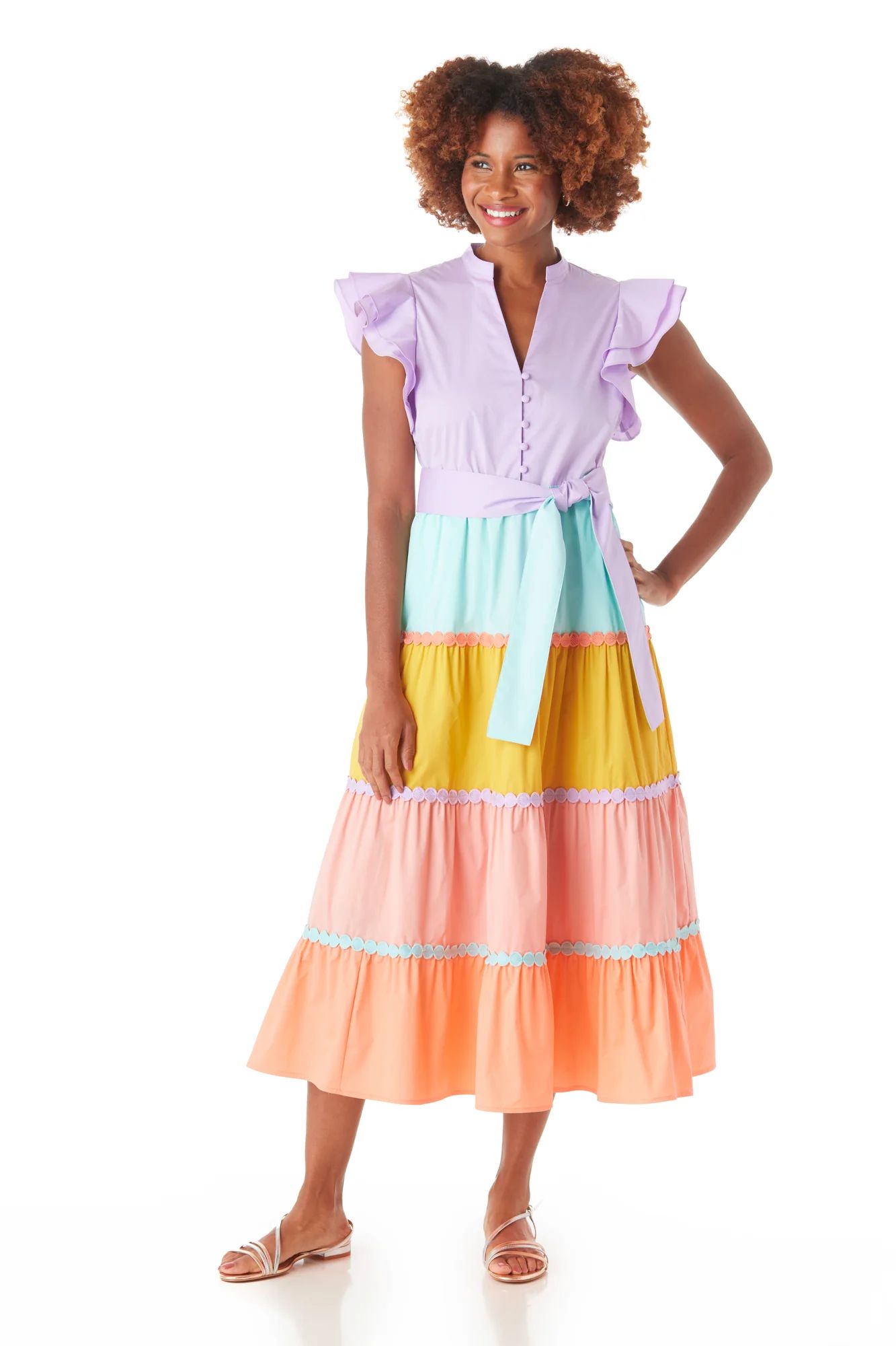 Kemble Dress in Sherbet Colorblock | CROSBY by Mollie Burch | CROSBY by Mollie Burch