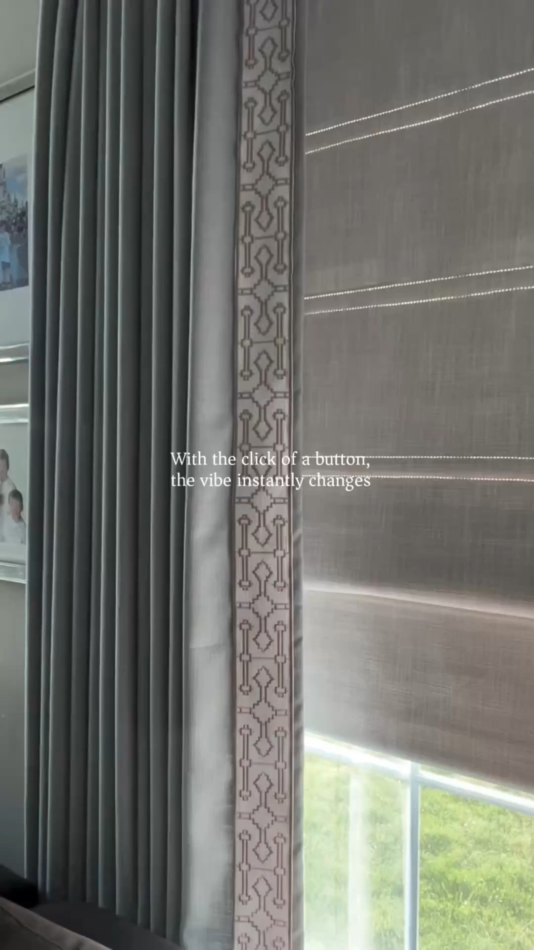 Motorized shades leveled up my home

With the click of a button, the whole room shifts.

Morning glow ☀️
Midday brightness 🌤
Cozy movie-night mode 🌙

These motorized shades completely changed the vibe in our family room — no cords, no hassle, just instant mood control.

It’s giving peaceful. It’s giving polished. It’s giving “why didn’t we do this sooner?”

Low effort. High impact.

Comment SHOP and I’ll send you the link to grab these amazing shades. Use my code Belovedhome and get 20% off your order on TwoPages.com 🩷

#homedetails #smartliving #cozyhome #interiorupgrade