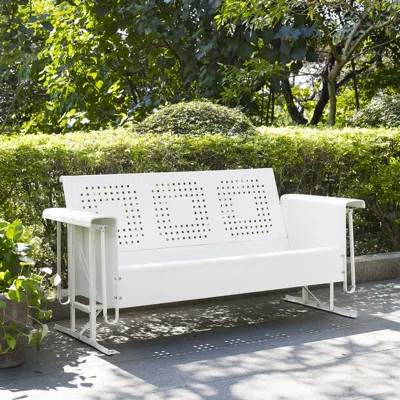 Corentin Patio Sofa Hashtag Home Frame Color: White Gloss | Wayfair North America