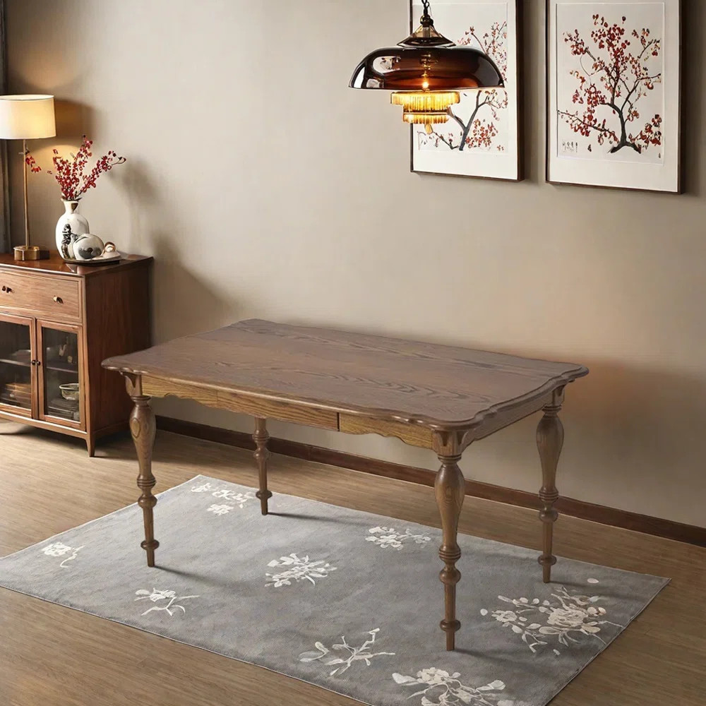 Retro Durable Household Dining Table With Draers | Wayfair North America