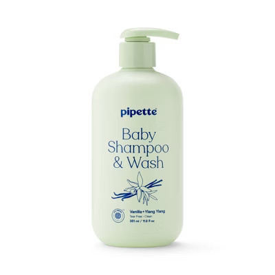 Pipette Baby Shampoo + Wash Vanilla + Ylang Ylang - 11.8 fl oz: Moisturizing, Hypoallergenic, Vegan Formula | Target