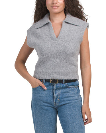Wool Blend Collar Vest | TJ Maxx