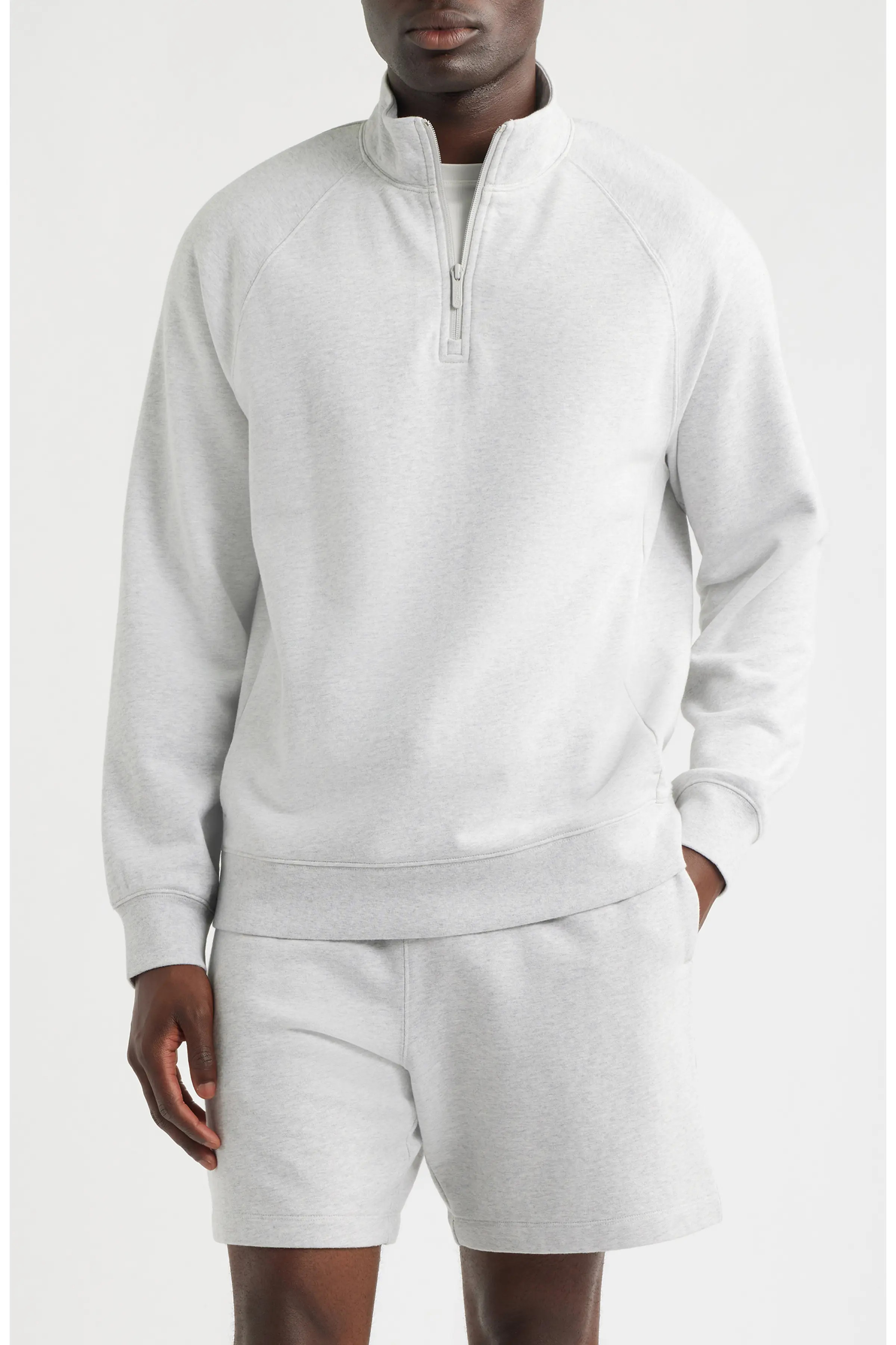 Zella Cotton French Terry Quarter Zip Sweatshirt (Men) | Nordstrom | Nordstrom