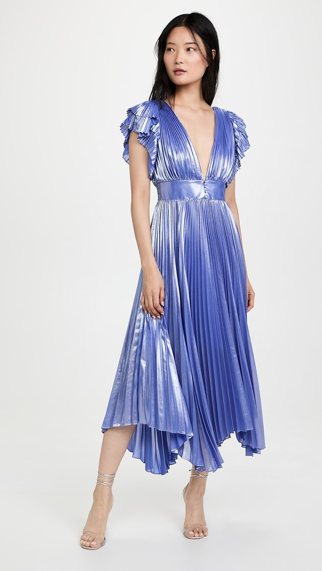 alice + olivia Niesha Handkerchief Hem Midi Dress | SHOPBOP | Shopbop