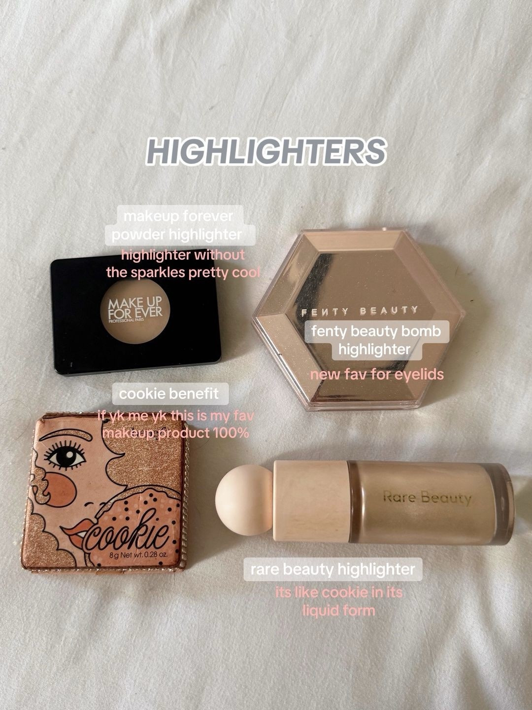 fav highlighters! ❤︎︎