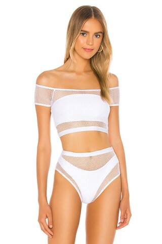 Lorna Mesh Bikini Top | Superdown