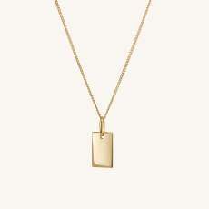 Engravable Rectangular Necklace - C$130 | Mejuri (Global)