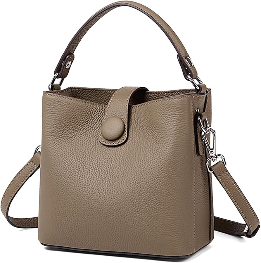 Small Bucket Bag for Women Genuine Leather Handbag Satchel Bag Small Purse for Women Top-Handle B... | Amazon (US)