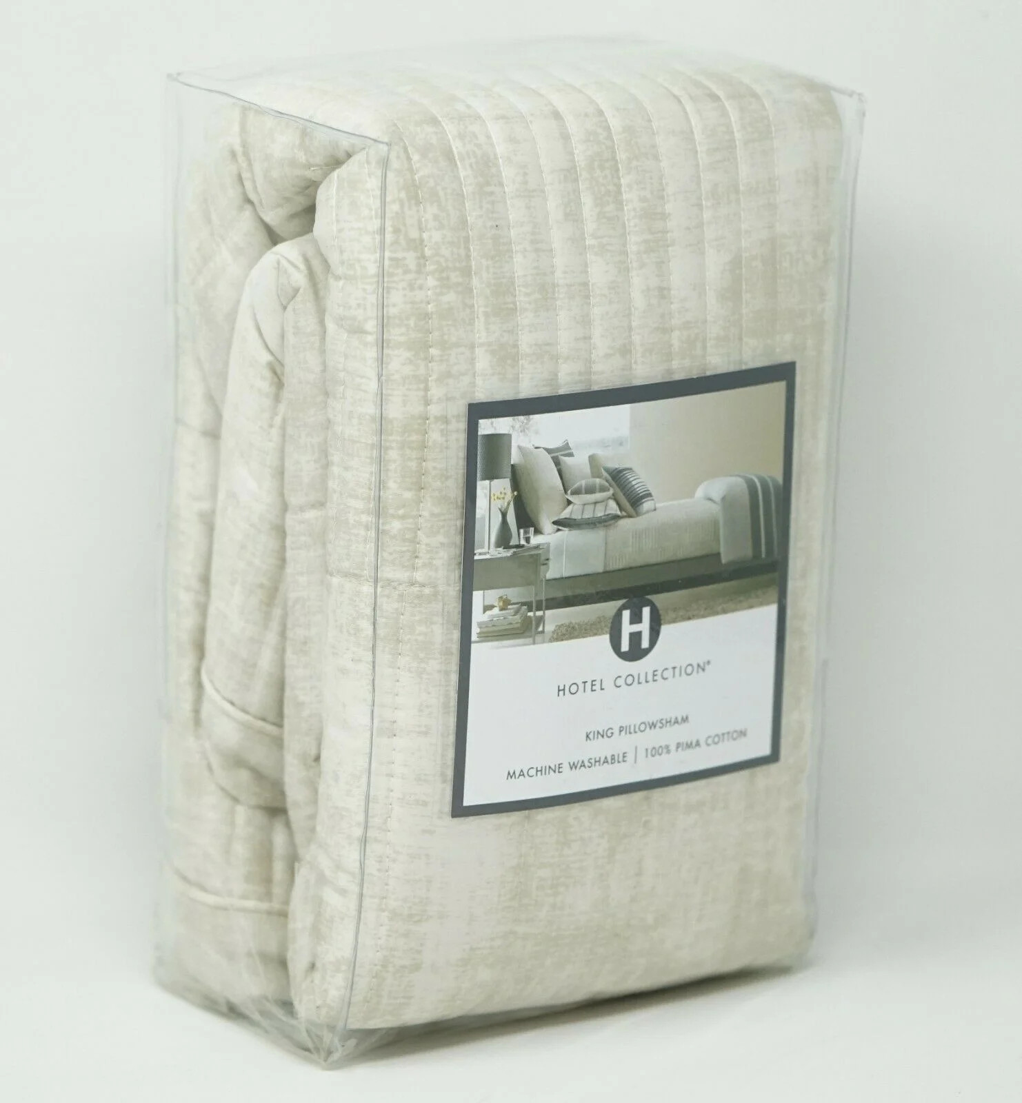 Hotel Collection Modern Colonnade Quilted Pima Cotton Pillow Sham - KING - Cream | Walmart (US)