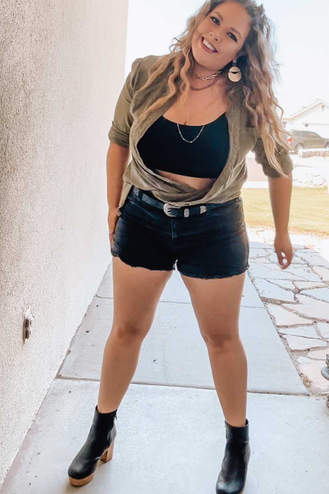 What’s black and green and happy all over 

#LTKcurves