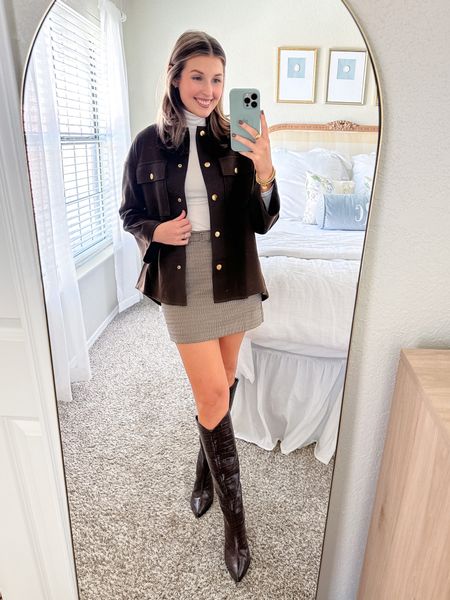 Fall outfit idea! Wearing an XS in jacket and S in skirt!

Fall outfit // fall style // 

#LTKSeasonal #LTKstyletip