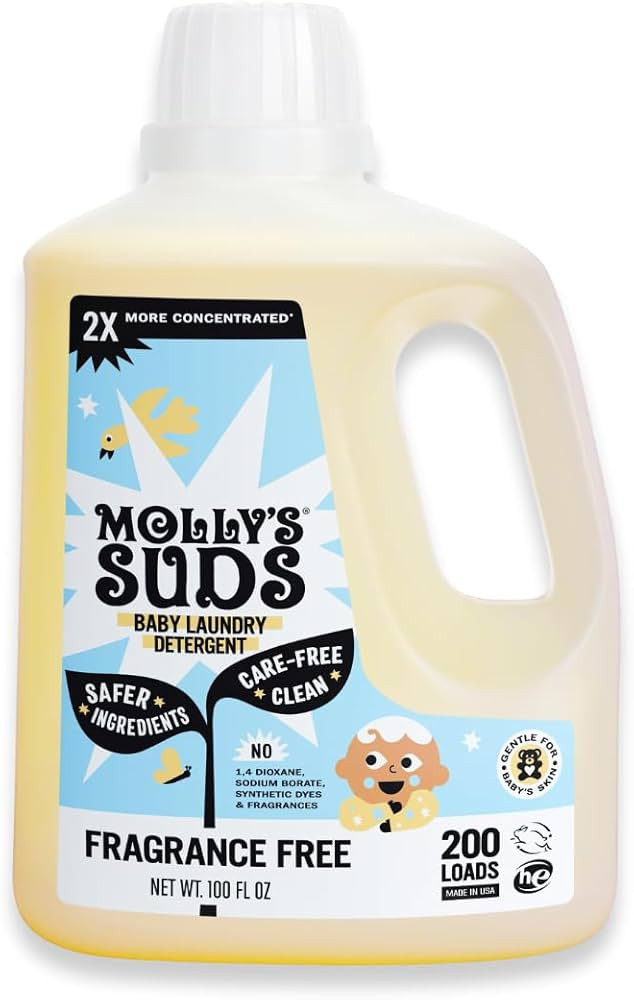 Molly's Suds Baby Liquid Laundry Detergent | Removes Formula, Poop & Spit-Up Stains | Extra Gentl... | Amazon (US)