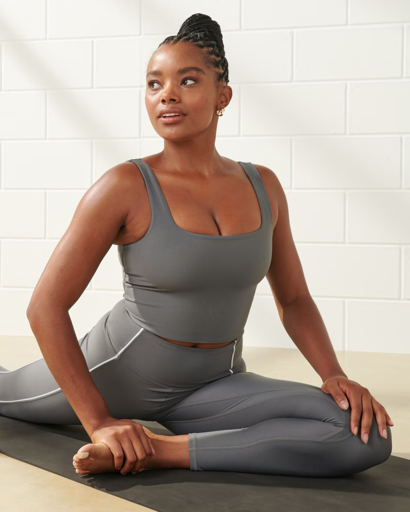 YPB Curve Love Squareneck Slim Tank | Abercrombie & Fitch (US)