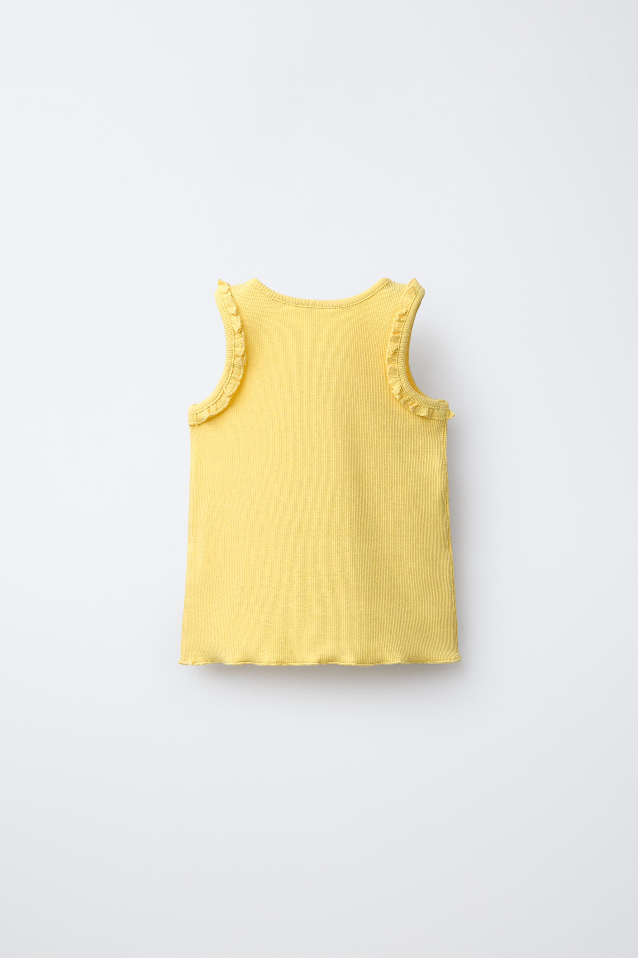 EMBROIDERED RIBBED SLEEVELESS TOP | Zara US