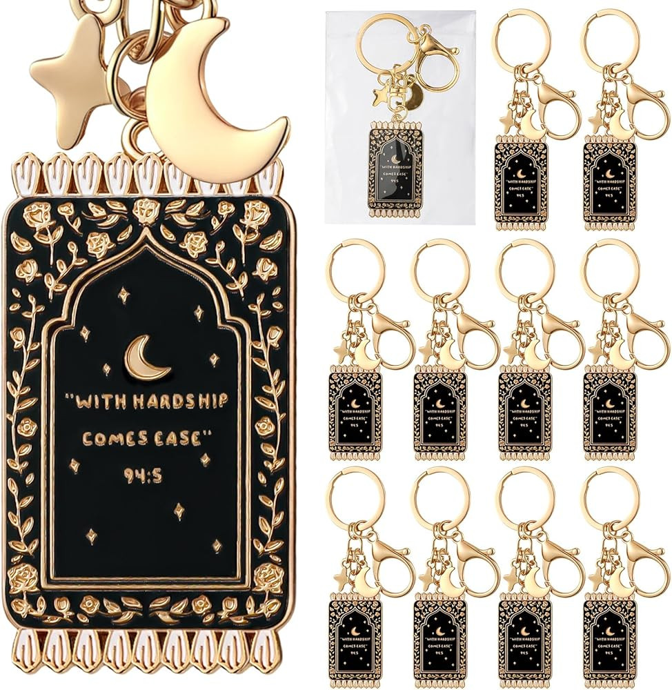 Cunno Islamic Keychain Gifts Bulk Plated Enamel Muslim Keychain Islamic Gifts for Women Men | Amazon (US)