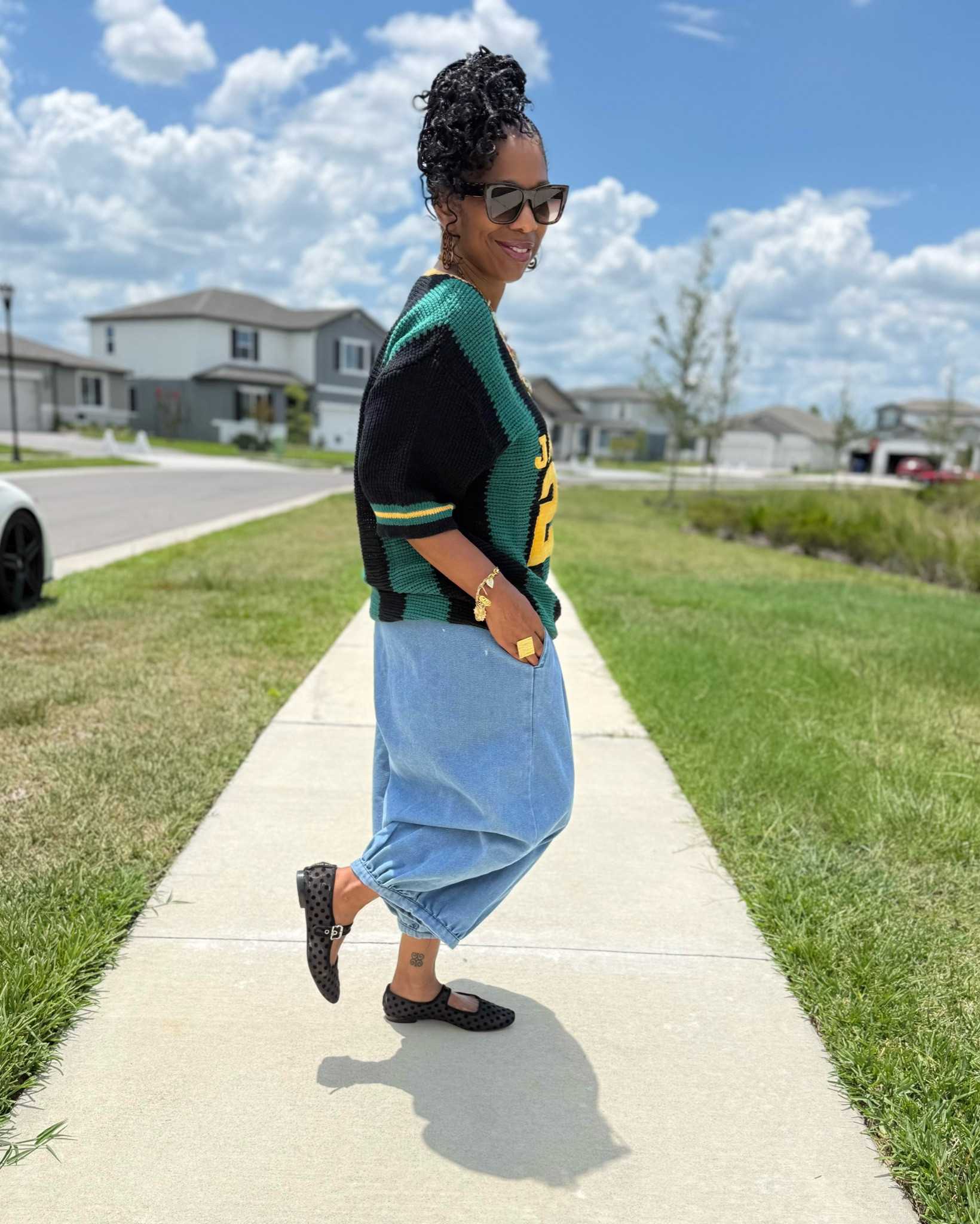 A little sunshine, a little breeze, and an outfit that feels as comfortable as it looks. ☀️💙

Today’s look is all about effortless style—relaxed, comfortable, and perfect for enjoying a beautiful Florida day. At 60, I’ve learned that confidence comes from wearing what makes you feel good, not what’s trending.

✨ Sizing:
• Jersey: Medium
• Pants: Medium
• Flats: Size 9

Shop this look and more of my favorite fashion finds on my LTK! 🤍

#LTKStyle #LTKCreator #LTKFashion #Over60Style #FashionOver60

#LTKootd #LTKSeasonal #LTKOver40