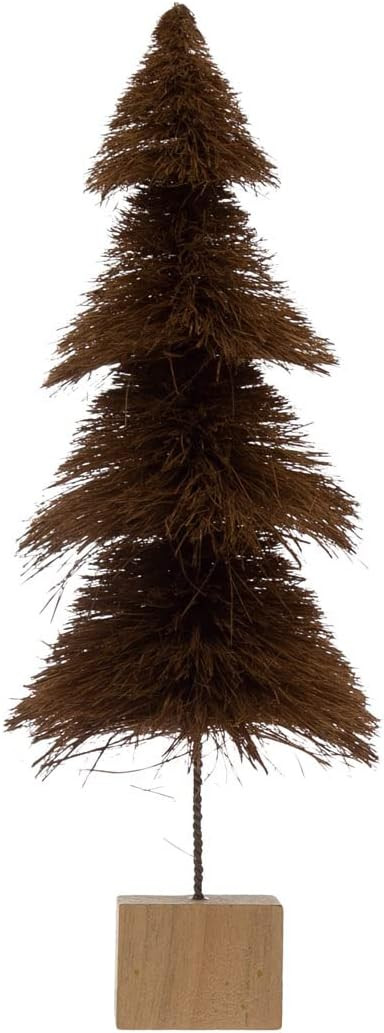 Sisal Bottle Brush Tree with Wood Base, Brown | Amazon (US)