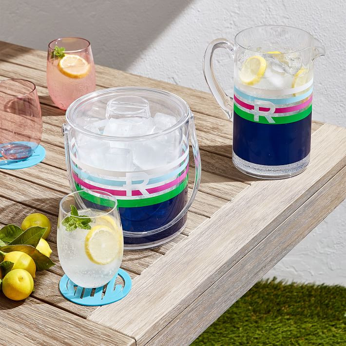Stripe Outdoor Ice Bucket | Mark and Graham