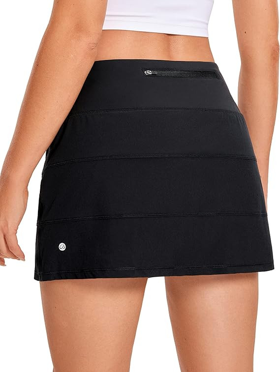 CRZ YOGA Women's Lightweight High Waisted Tennis Skirts A Line Athletic Workout Running Sports Go... | Amazon (US)