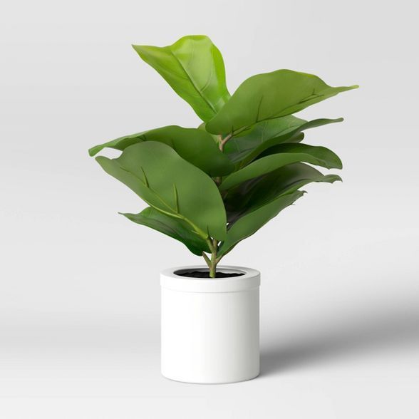 15" x 10" Artificial Fiddle Leaf Plant in Pot - Threshold™ | Target