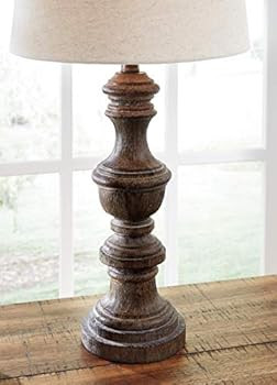 Signature Design by Ashley Magaly Cottage Table Lamp, Set of 2 Lamps, 27.65", Brown | Amazon (US)