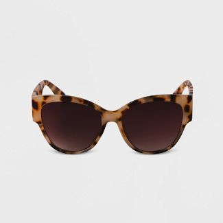 Women&#39;s Plastic Cateye Sunglasses - A New Day&#8482; Brown | Target