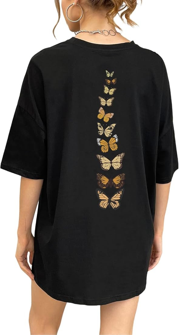 SOLY HUX Women's Oversized T Shirts Graphic Tees Casual Vintage Summer Tops Half Sleeve Shirts | Amazon (US)