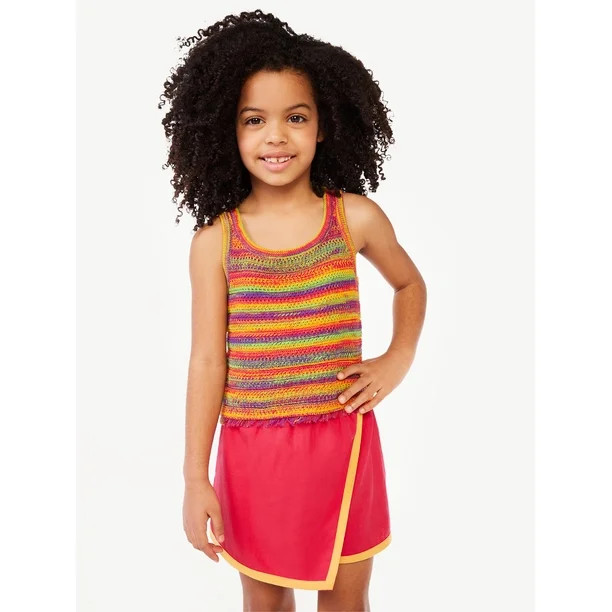 Scoop Girls Crochet Tank Top, Sizes 4-16 | Walmart (US)