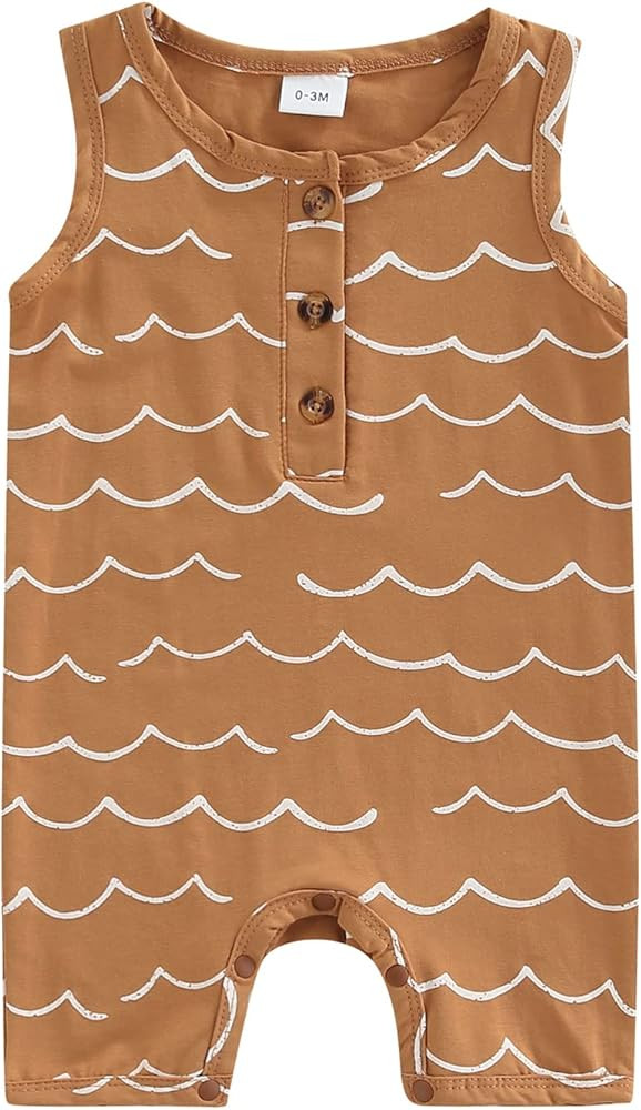 CIYCUIT Newborn Baby Boy Girl Romper Clothes Infant Solid Ribbed Onesie Bodysuit Jumpsuit Outfits | Amazon (US)