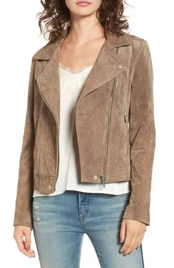 Women's Blanknyc Suede Moto Jacket, Size X-Large - Brown | Nordstrom