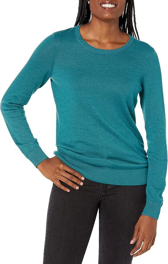 Amazon Essentials Women's Long-Sleeve Lightweight Crewneck Sweater | Amazon (US)