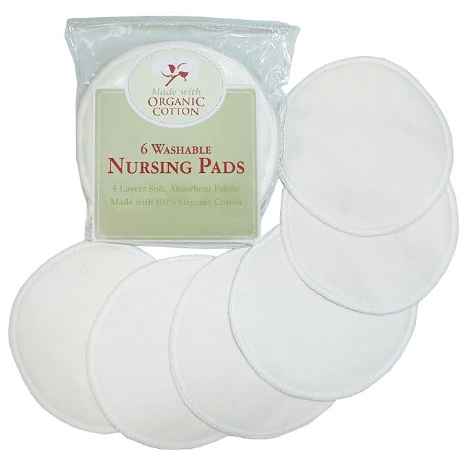 TL Care Nursing Pads Made with Organic Cotton, Natural Color, 6 Count | Amazon (US)