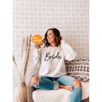 Bride Sweatshirt, Wedding Day Sweatshirt - Bridal Party Crewneck Maid Of Honor, Bridesmaid, Mother & | Etsy (US)