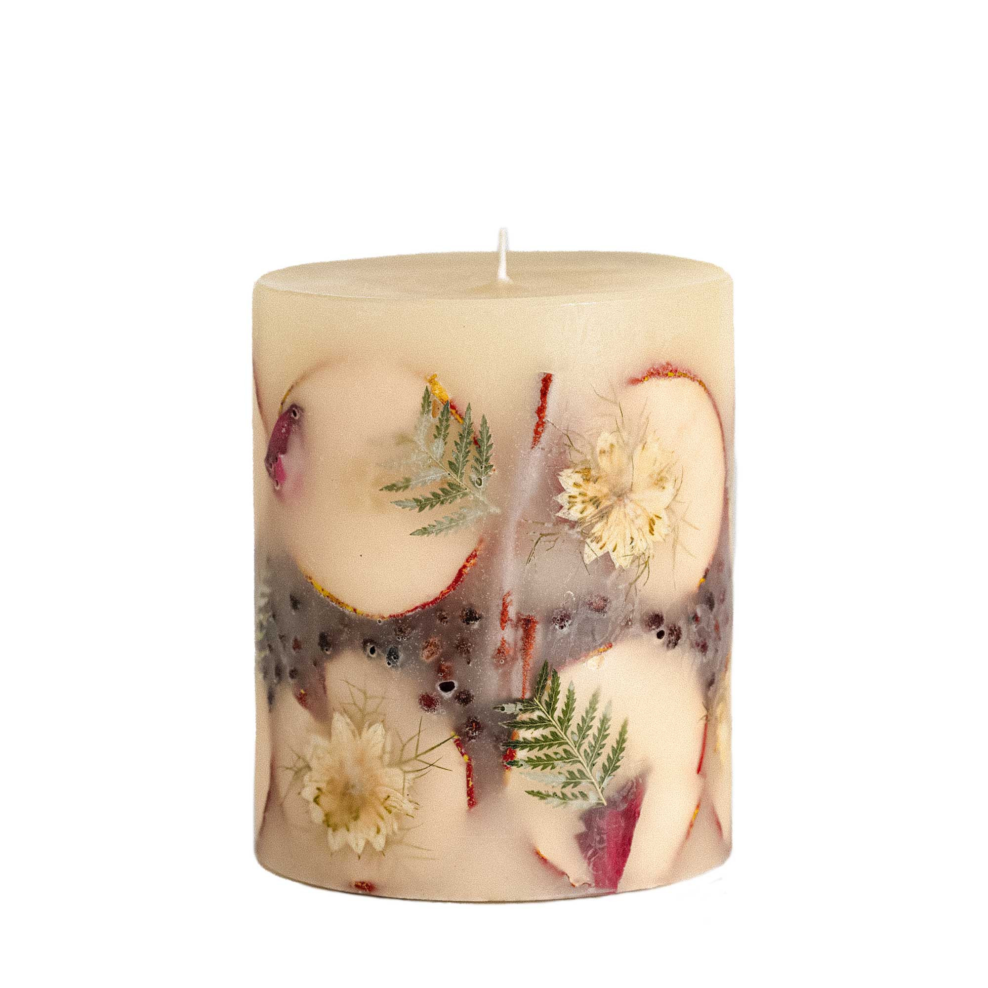 Spicy Apple Small Round Botanical Candle | Rosy Rings
