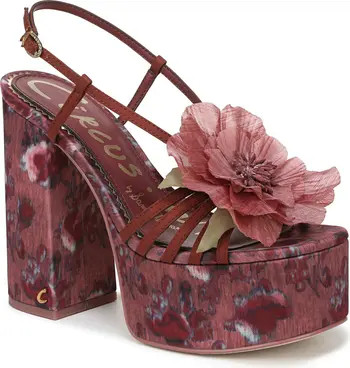 Siena Flower Platform Slingback Sandal (Women) | Nordstrom