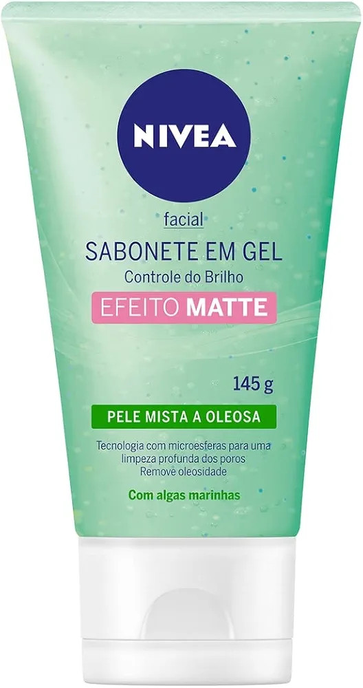 NIVEA Sabonete Facial em Gel Controle do Brilho 145ml - Remove as impurezas com uma microesfolia... | Amazon (BR)